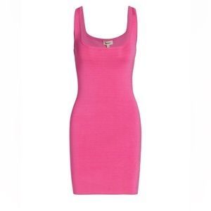 L’Agence Hannah Knit Tank Mini Dress in Hot Pink